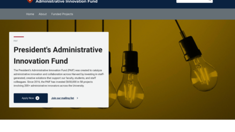 Harvard Presidents Administrative Innovation Fund Thumbnail