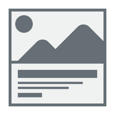 Icon showing outlines representing an image followed by lines representing text.